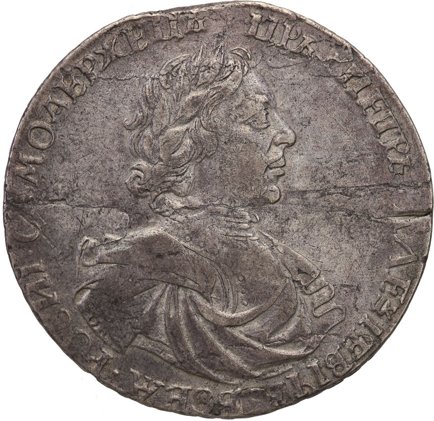 Rosja. Piotr l. Rubel 1719 (cyrylica), Moskwa